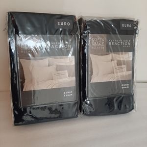 Kenneth Cole Reaction Mineral Linen Blend Euro Shams Indigo Blue